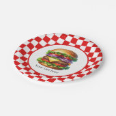 Niedliches Party mit Hamburger Pappteller (Schrägansicht)