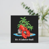 Niedliches Party mit Hummer Einladung (Stehend Vorderseite)