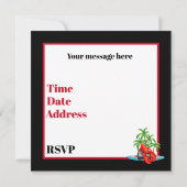 Niedliches Party mit Hummer Einladung (Rückseite)