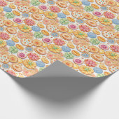 Niedliches Party mit Kachelmuster Geschenkpapier (Ecke)