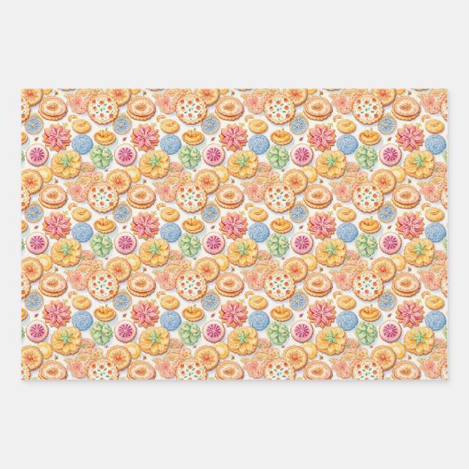 Niedliches Party mit Kachelmuster Geschenkpapier Set (Vorderseite 3)