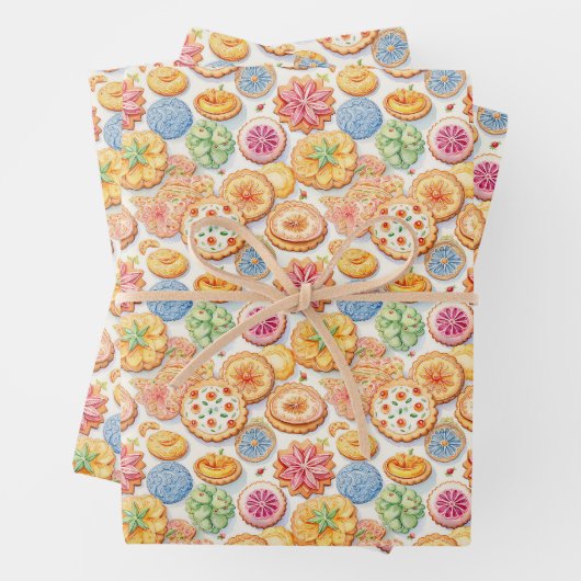 Niedliches Party mit Kachelmuster Geschenkpapier Set (Beispiel)