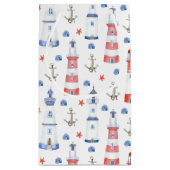 niedliches Party mit Leuchtturm Kleine Geschenktüte (Rückseite)