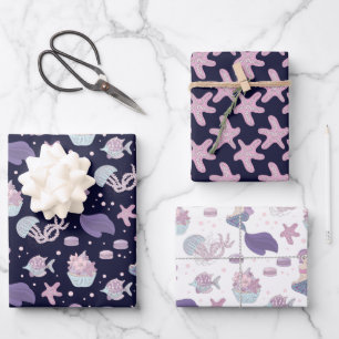 niedliches Party mit Meerjungfrau Geschenkpapier Set
