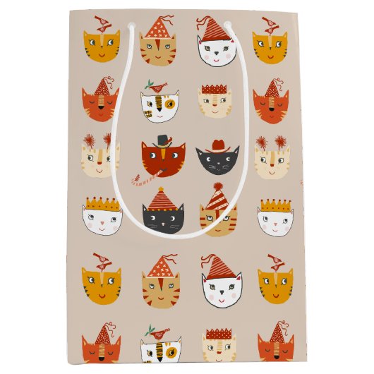 Niedliches Party Mittlere Geschenktüte (Vorderseite)