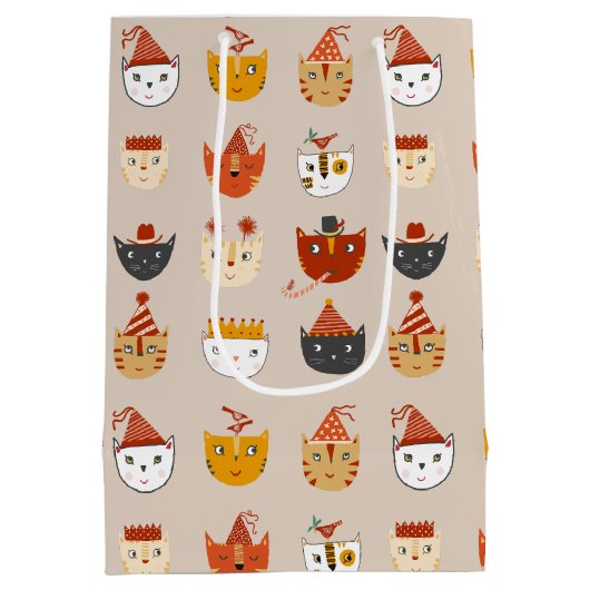 Niedliches Party Mittlere Geschenktüte (Rückseite)