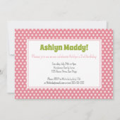 Niedliches Party Owl, die 2 Tage Geburtstag Einladung (Rückseite)