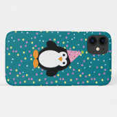 Niedliches Party Pinguin Case-Mate iPhone Hülle (Rückseite (Horizontal))