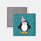 Niedliches Party Pinguin Magnet (Vorderseite/Rückseite)