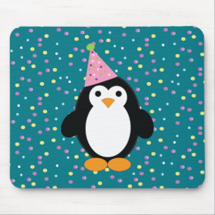 Niedliches Party Pinguin Mousepad