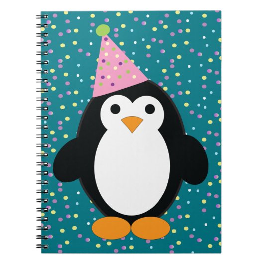 Niedliches Party Pinguin Notizblock (Vorderseite)