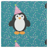 Niedliches Party Pinguin Stoff (Nahaufnahme)