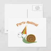 Niedliches Party Postkarte (Vorne/Hinten)