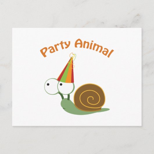 Niedliches Party Postkarte (Vorderseite)