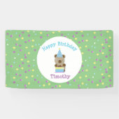 Niedliches Party Teddy Bear Geburtstag Banner (Horizontal)