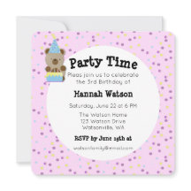 Niedliches Party Teddy Bear Geburtstagsparty Einla