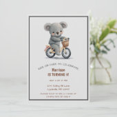 Niedliches Party Tier Dritter Geburtstag Einladung (Stehend Vorderseite)