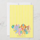 Niedliches Party Tiere Einladungen zur Geburtstags (Rückseite)