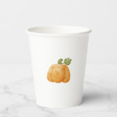Niedliches Party Wasserfarbe Pumpkin Fall Pappbecher (Rückseite)