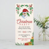 Niedliches Party Weihnachten Einladung (Stehend Vorderseite)