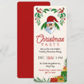Niedliches Party Weihnachten Einladung (Vorne/Hinten)