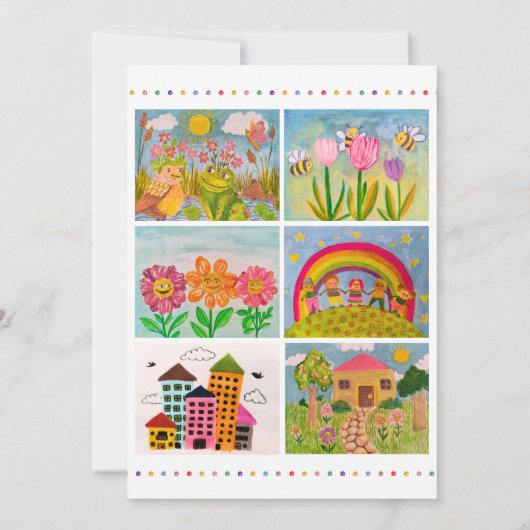 Niedliches Party zum Zeichnen mit der Kunst Ihres Einladung (Rückseite)