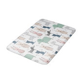 Niedliches Pastel Baby-Tiermuster Badematte (Schrägansicht)