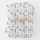 Niedliches Pastel Baby-Tiermuster Geschenkpapier Set (Beispiel)
