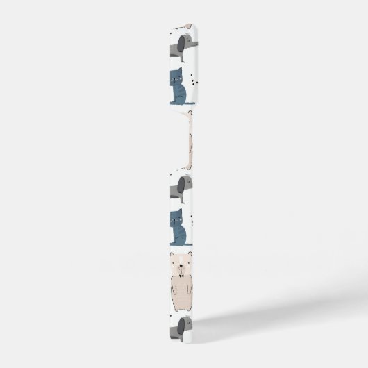 Niedliches Pastel Baby-Tiermuster iPhone Hülle (Rechte Seite)