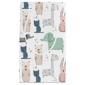 Niedliches Pastel Baby-Tiermuster Kleine Geschenktüte (Vorderseite)