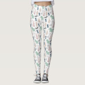 Niedliches Pastel Baby-Tiermuster Leggings (Vorderseite)