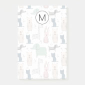 Niedliches Pastel Baby-Tiermuster Post-it Klebezettel (Vorderseite)