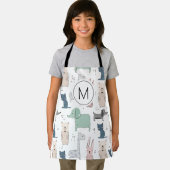 Niedliches Pastel Baby-Tiermuster Schürze (Insitu)