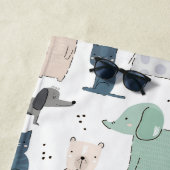Niedliches Pastel Baby-Tiermuster Strandtuch (Beispiel)