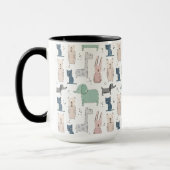 Niedliches Pastel Baby-Tiermuster Tasse (Links)