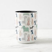 Niedliches Pastel Baby-Tiermuster Tasse (Zentrum)