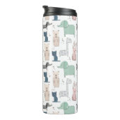 Niedliches Pastel Baby-Tiermuster Thermosbecher (Nach rechts gedreht)