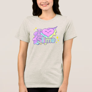 Niedliches Pastel Kawaii Slime Grafisches T-Shirt Tri-Blend Shirt