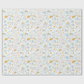 Niedliches Pastel-Nachbarschaftsbild Geschenkpapier (Flach)