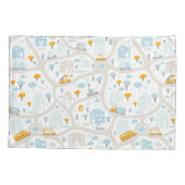 Niedliches Pastel-Nachbarschaftsbild Kissenbezug (Rückseite)