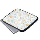 Niedliches Pastel-Nachbarschaftsbild Laptopschutzhülle (Vorne Knopf)
