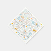 Niedliches Pastel-Nachbarschaftsbild Serviette (Ecke)