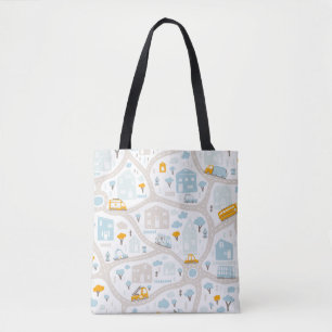Niedliches Pastel-Nachbarschaftsbild Tasche