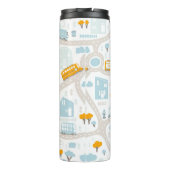 Niedliches Pastel-Nachbarschaftsbild Thermosbecher (Rückseite)