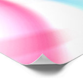 Niedliches Pastel Pink Blue Spiral Fraktal Poster (Ecke)