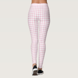 Niedliches Pastel Pink Gingham Karo Pattern Leggings