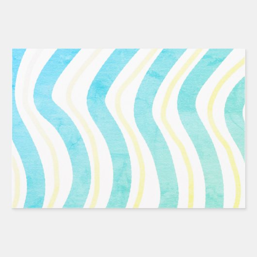 Niedliches Pastel-Rainbow-Farbstreifenmuster Geschenkpapier Set (Vorderseite 3)