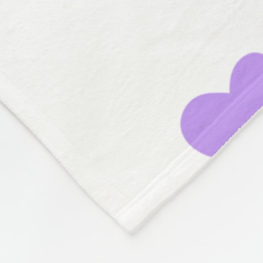 Niedliches Pastel-Regenbogen-Herzmuster Fleecedecke (Ecke)