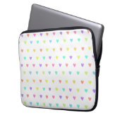 Niedliches Pastel-Regenbogen-Herzmuster Laptopschutzhülle (Vorderseite Links)