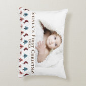 Niedliches Pastel Tree Baby`s erstes Foto zu Weihn Dekokissen (Rückseite(Vertikal))